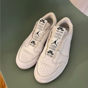 Nike Women’s Air Jordan 1 Retro Low Slip on Sneaker in WHITE